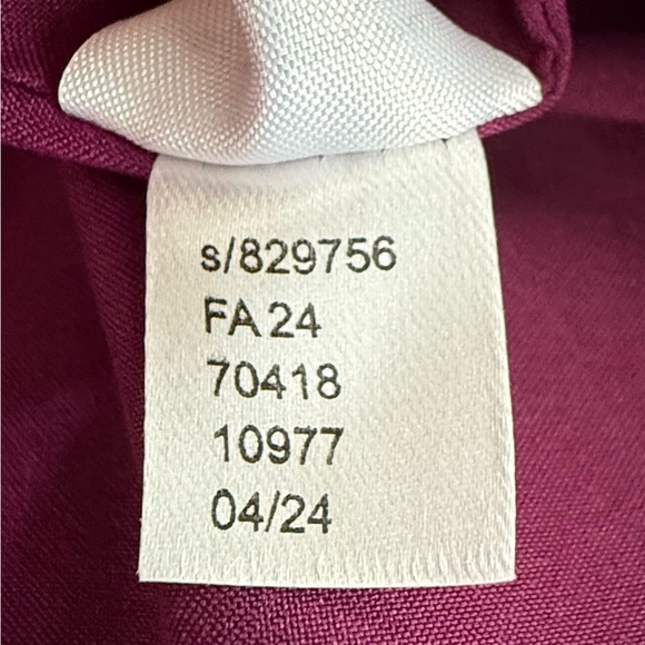 Ann Taylor The Petite Long Collarless Blazer Bi-Stretch Plum Burst 00P new - Picture 11 of 13